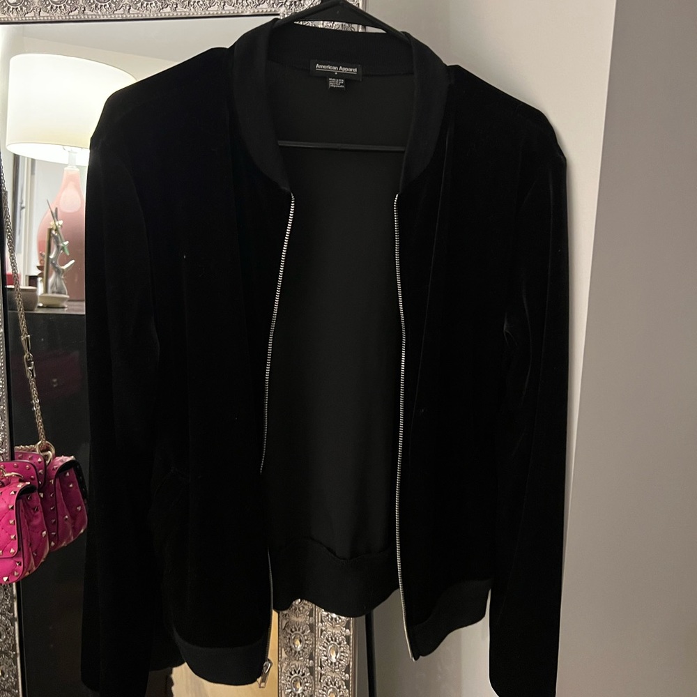 Black velvet jacket
